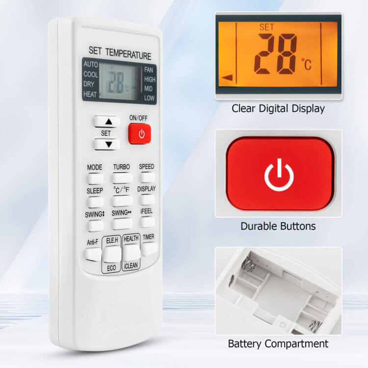 Lisslune | Universal Air Conditioner Remote Control – For Multiple Brands & 4 Climate Modes