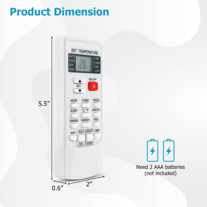 Lisslune | Universal Air Conditioner Remote Control – For Multiple Brands & 4 Climate Modes
