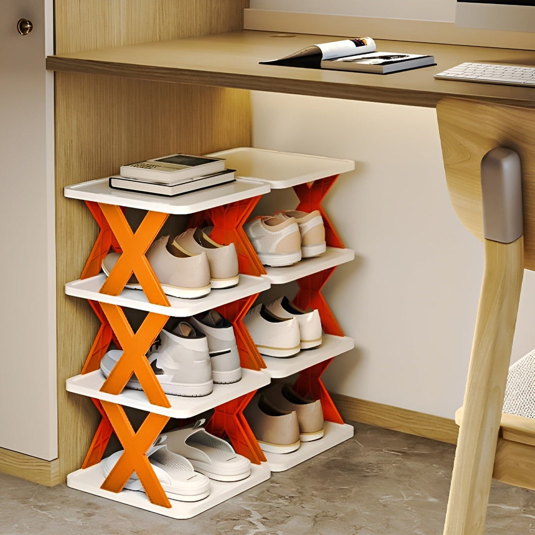 Lisslune | FlexiStack Shoe Rack – Foldable Multiple Shoe Organizer for Small Spaces