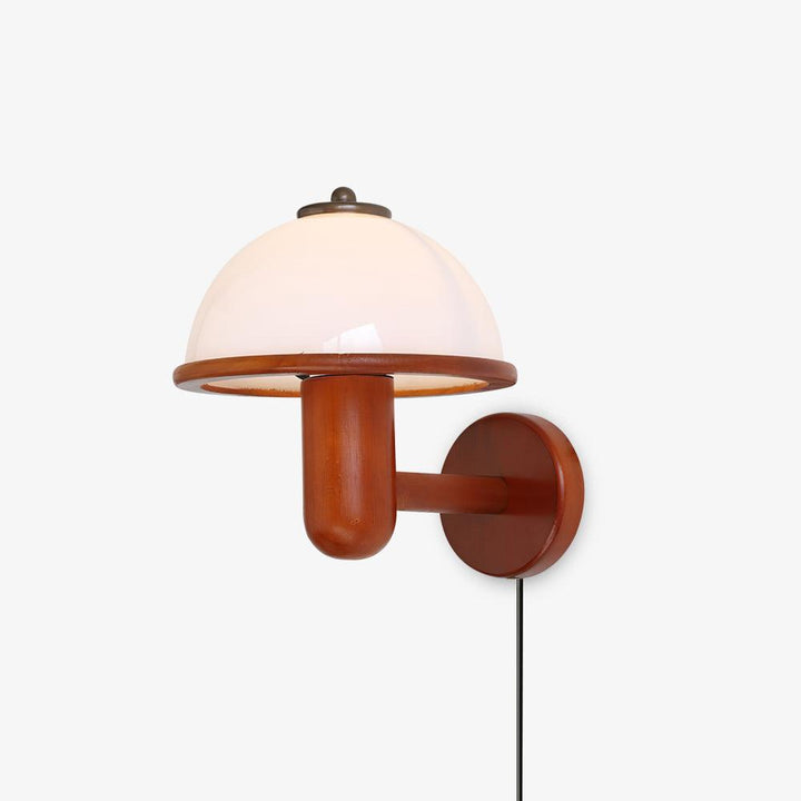 Lisslune | Nordlys Nature Wall Light – Mushroom-shaped Wood-look Decor
