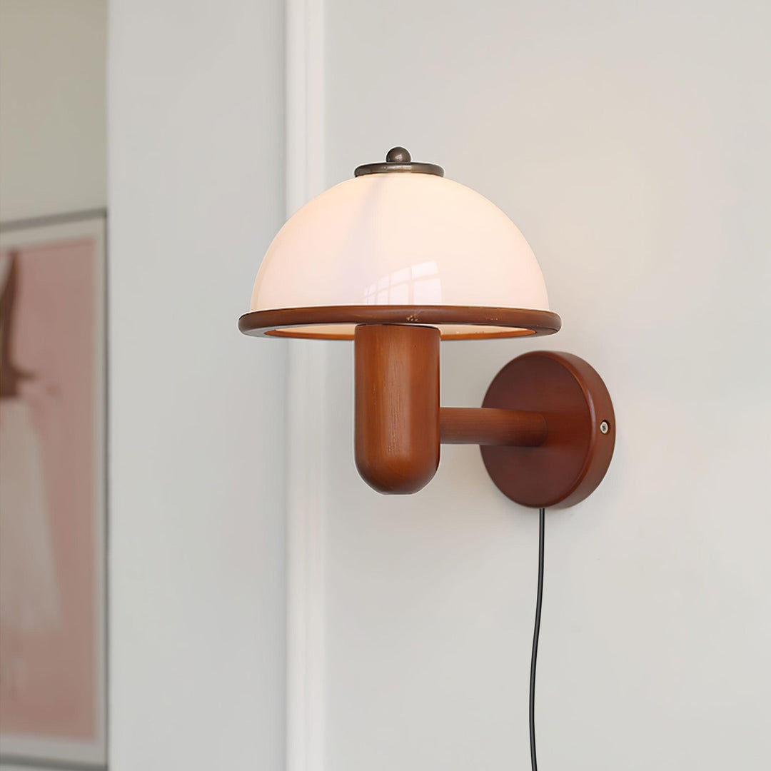 Lisslune | Nordlys Nature Wall Light – Mushroom-shaped Wood-look Decor