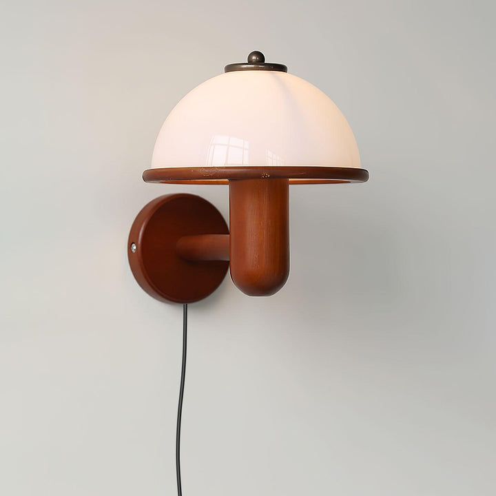 Lisslune | Nordlys Nature Wall Light – Mushroom-shaped Wood-look Decor