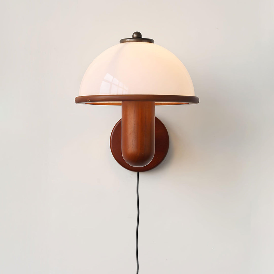 Lisslune | Nordlys Nature Wall Light – Mushroom-shaped Wood-look Decor