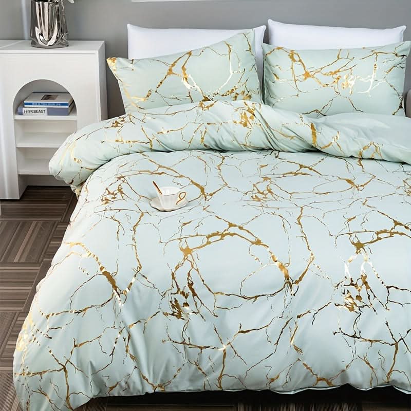 Lisslune | Marble Design Duvet Cover Set for Modern Bedroom
