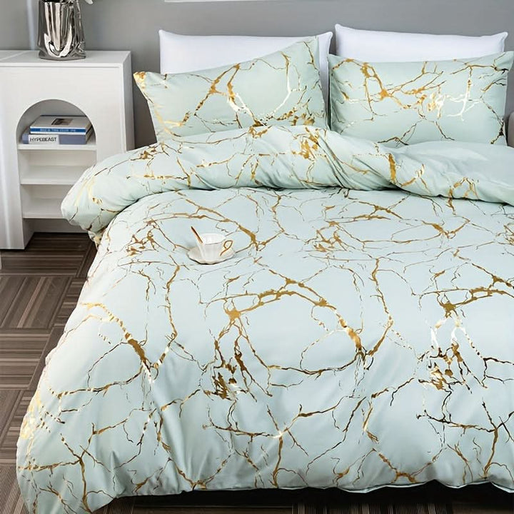 Lisslune | Marble Design Duvet Cover Set for Modern Bedroom