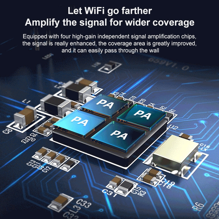 Lisslune | COMFAST CF-WR765AC 1200Mbps Dual Band Wireless Repeater Amplifier with External Antenna