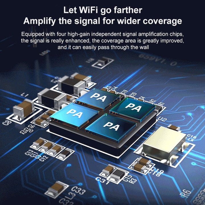 Lisslune | COMFAST CF-WR765AC 1200Mbps Dual Band Wireless Repeater Amplifier with External Antenna