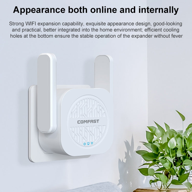 Lisslune | COMFAST CF-WR765AC 1200Mbps Dual Band Wireless Repeater Amplifier with External Antenna