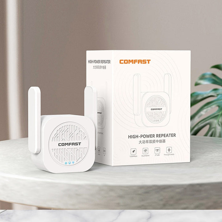 Lisslune | COMFAST CF-WR765AC 1200Mbps Dual Band Wireless Repeater Amplifier with External Antenna