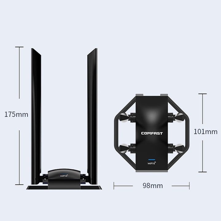 Lisslune | COMFAST CF-966AX Free-drive Dual Band 1800Mbps USB3.0 High Performance Wireless WiFi 6 Adapter