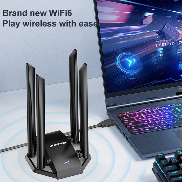 Lisslune | COMFAST CF-966AX Free-drive Dual Band 1800Mbps USB3.0 High Performance Wireless WiFi 6 Adapter