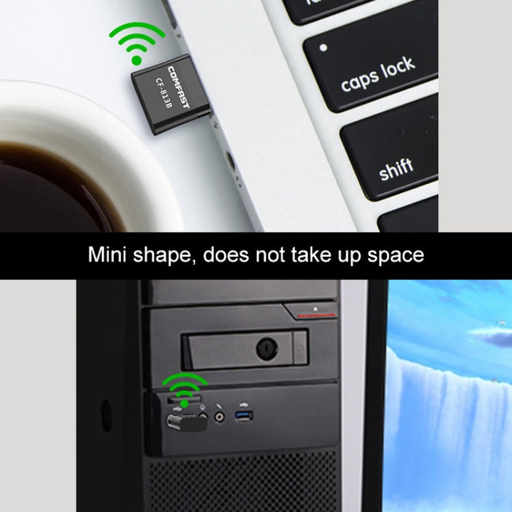 Lisslune | COMFAST CF-813B 650Mbps Dual-band Bluetooth Wifi USB Network Adapter