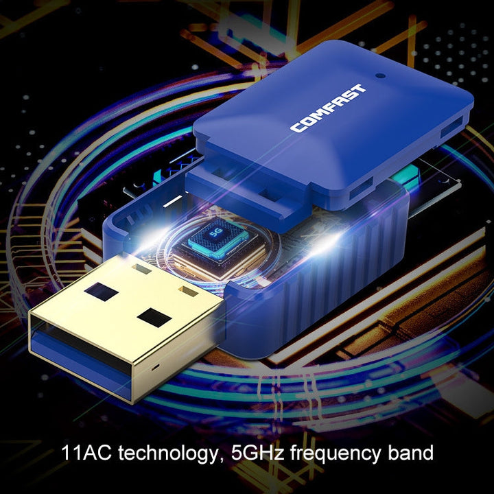 Lisslune | COMFAST CF-726B 650Mbps Dualband Bluetooth Wifi USB Network Adapter Receiver