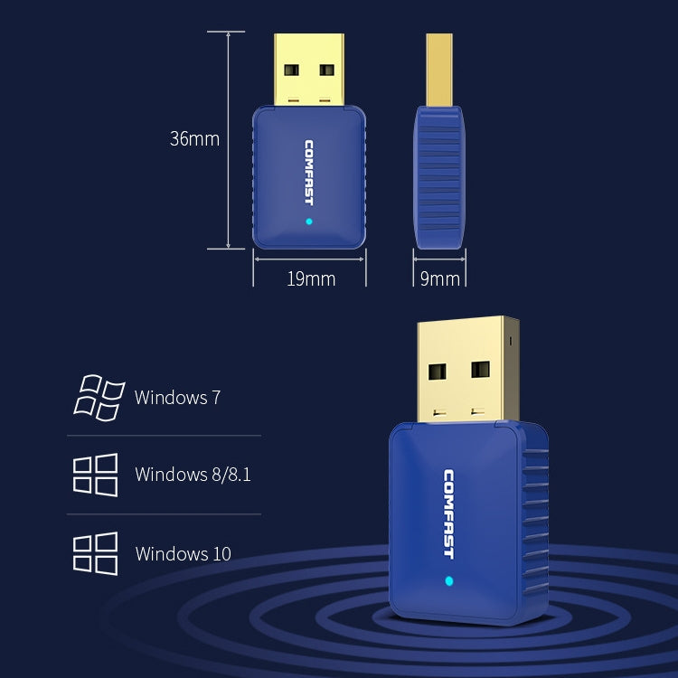 Lisslune | COMFAST CF-726B 650Mbps Dualband Bluetooth Wifi USB Network Adapter Receiver