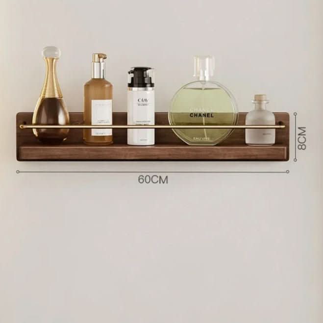 Lisslune | Wall coat rack made of bamboo with shelf & sturdy hooks