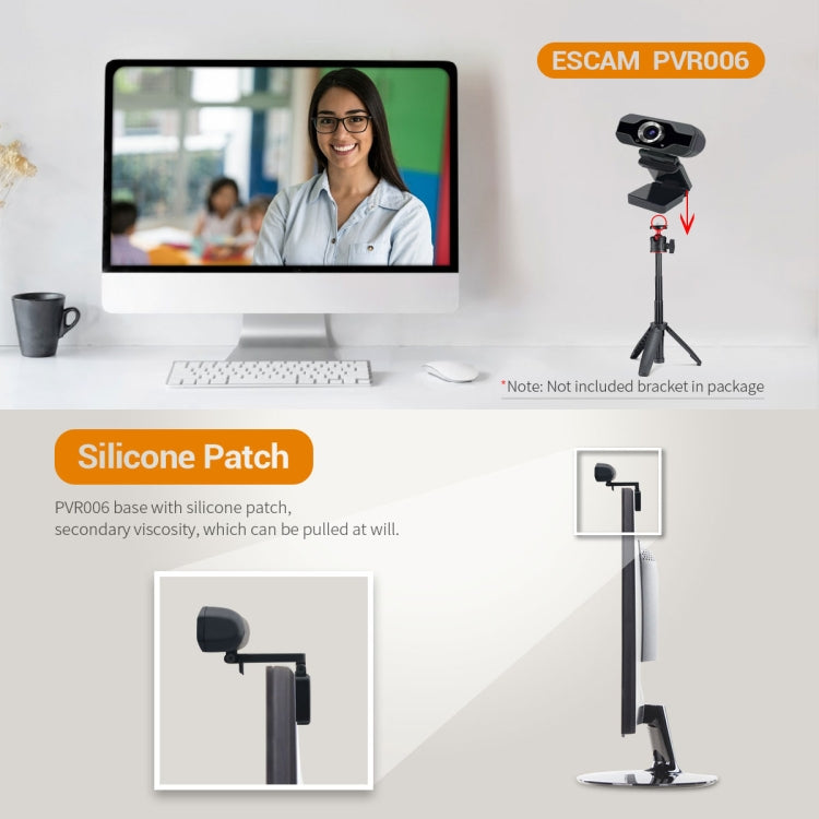 Lisslune | ESCAM PVR006 HD 1080P USB2.0 HD Webcam with Microphone for PC