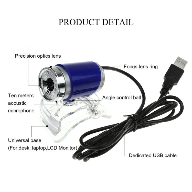 Lisslune | A860 HD Computer USB Webcam with Microphone (Black)