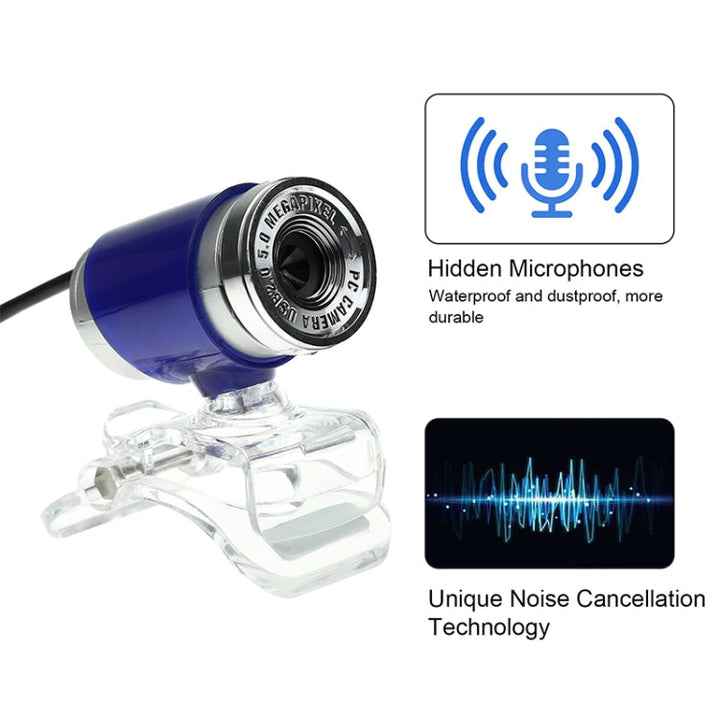 Lisslune | A860 HD Computer USB Webcam with Microphone (Black)