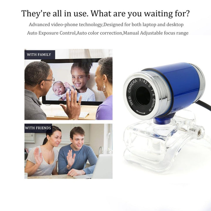 Lisslune | A860 HD Computer USB Webcam with Microphone (Black)