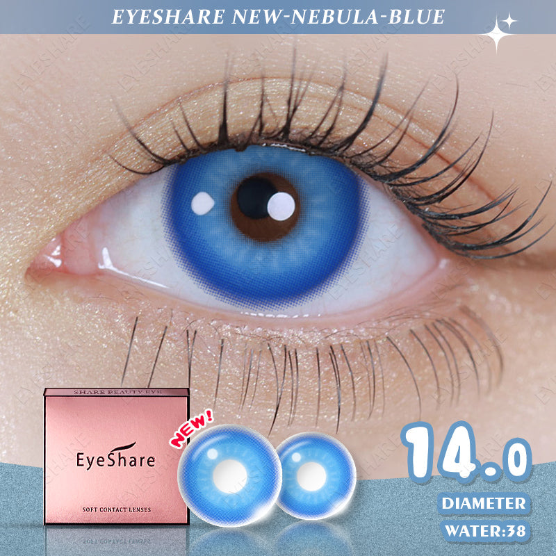 Rynx Cosplay Nebula BLUE 14.0 mm 1 Pair | 1 Year