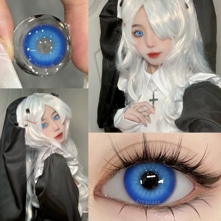 Rynx Cosplay Nebula BLUE 14.0 mm 1 Pair | 1 Year