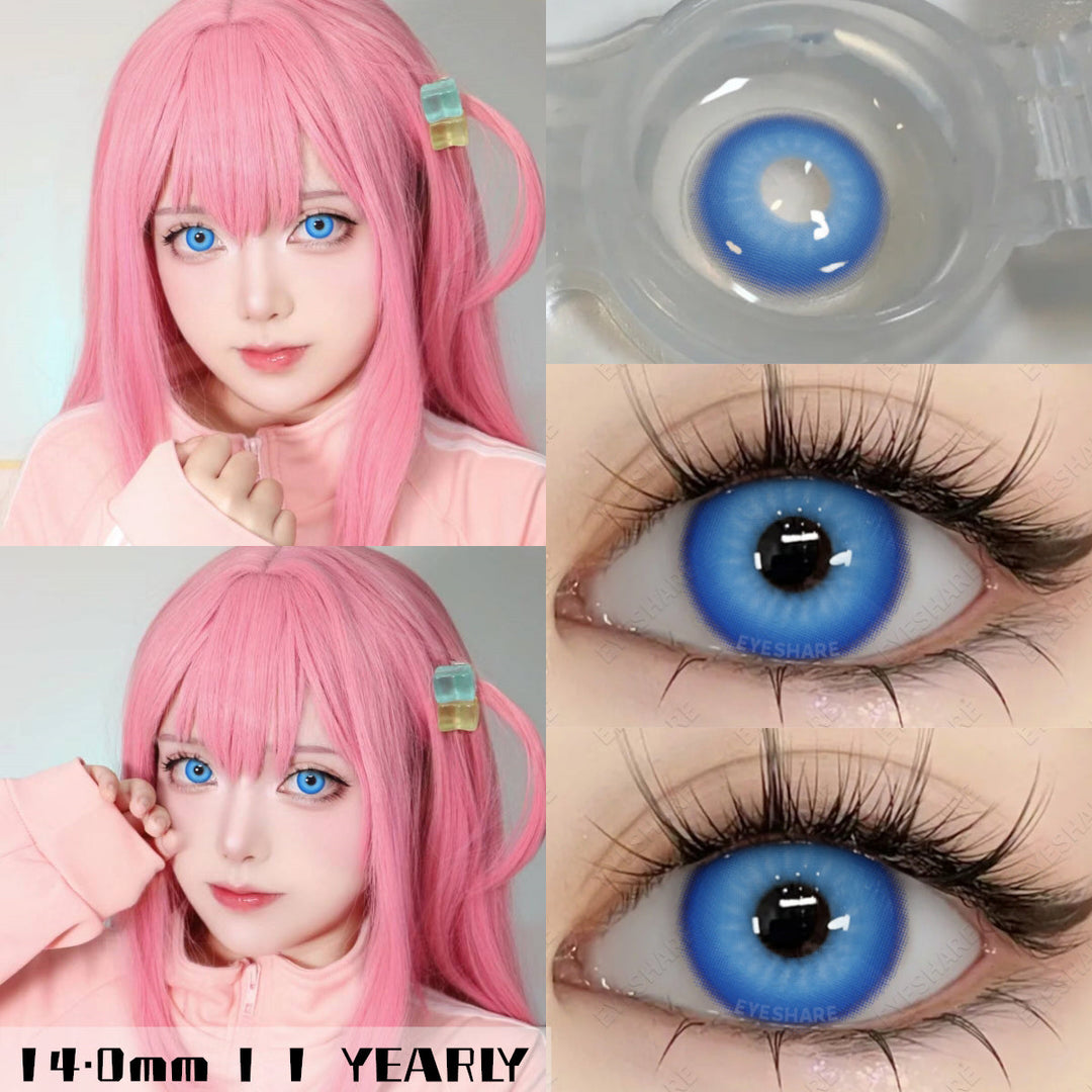 Rynx Cosplay Nebula BLUE 14.0 mm 1 Pair | 1 Year