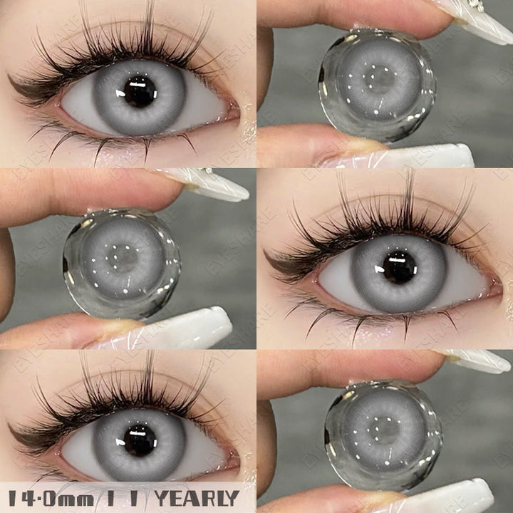 Rynx Cosplay Nebula GRAY 14.0mm 1 Pair | 1 Year