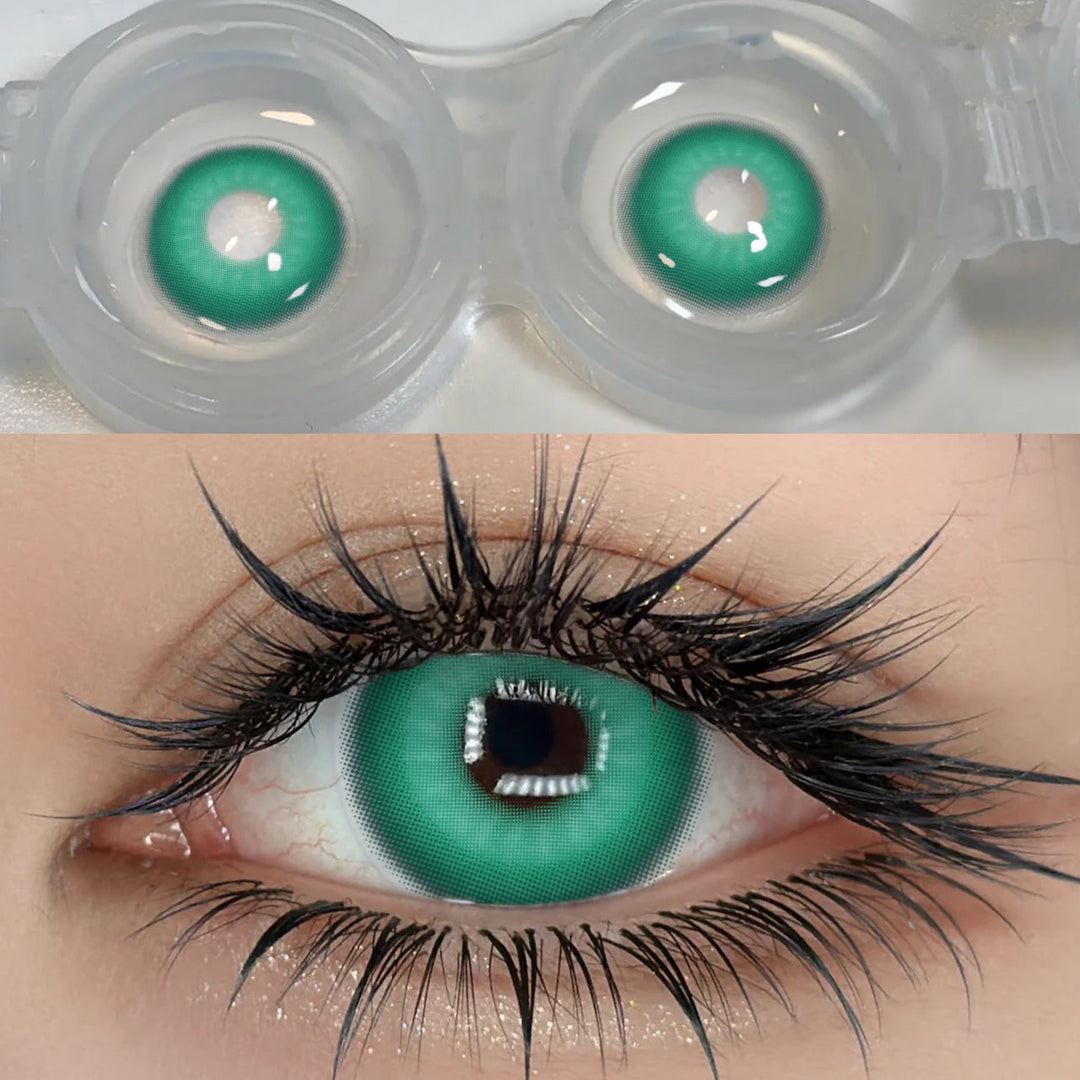 Rynx Cosplay Nebula Green 14.0mm 1 Pair | 1 Year