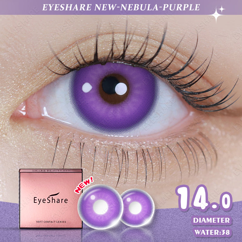 Rynx Cosplay Nebula Purple 14.0mm 1 Pair | 1 Year