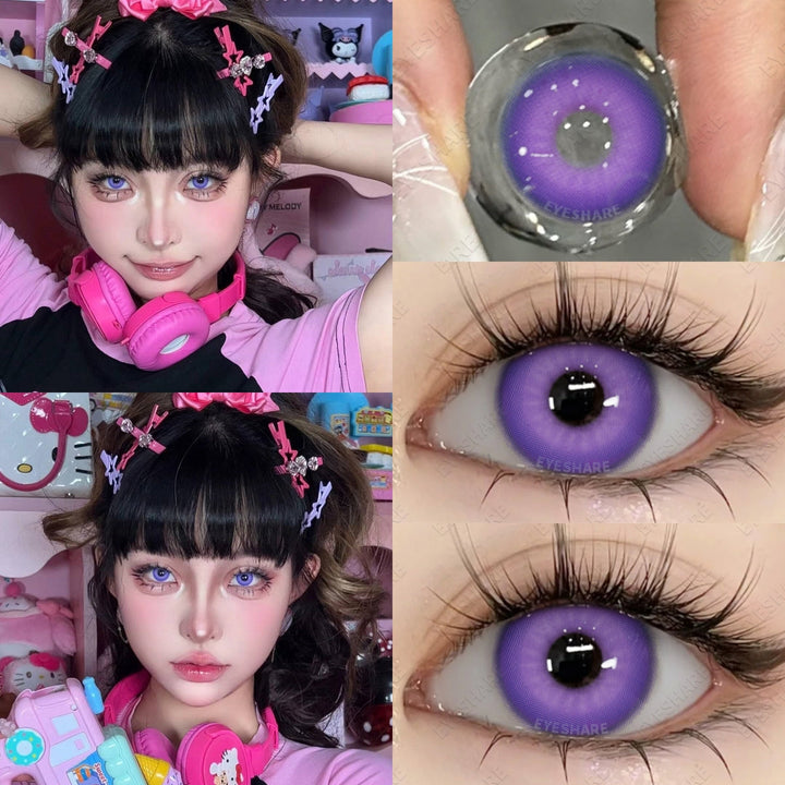 Rynx Cosplay Nebula Purple 14.0mm 1 Pair | 1 Year