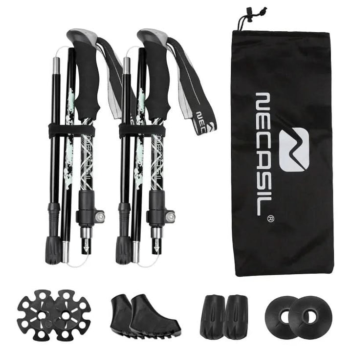 Lisslune | Collapsible trekking poles with EVA grip & rubber tip