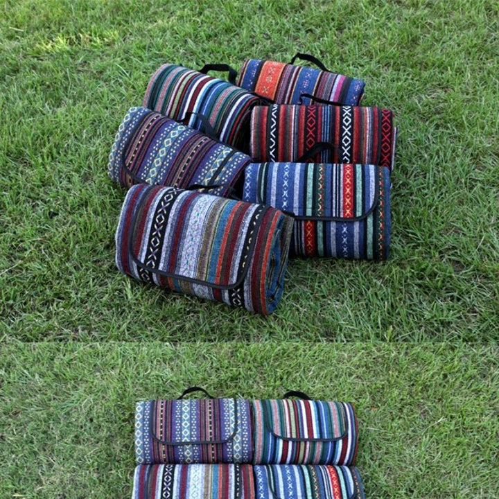 Lisslune | OutdoorBlanket | Waterproof Picnic Blanket with Ethnic Design for Camping & Trips