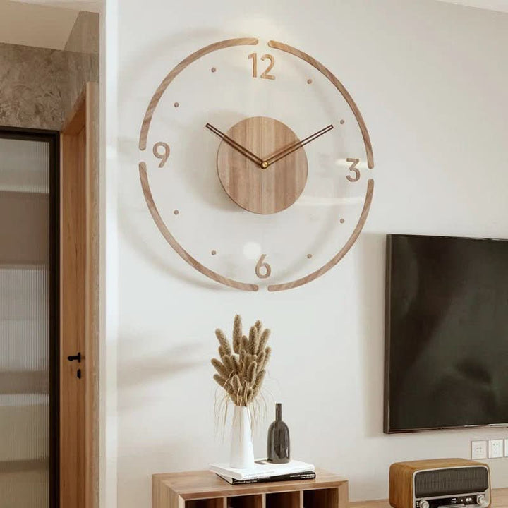 Lisslune | Silent wall clock in Scandinavian design made of natural wood