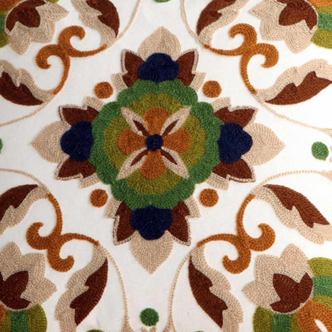Lisslune | Fleur Classic Embroidery Square Sofa Cushion Cover