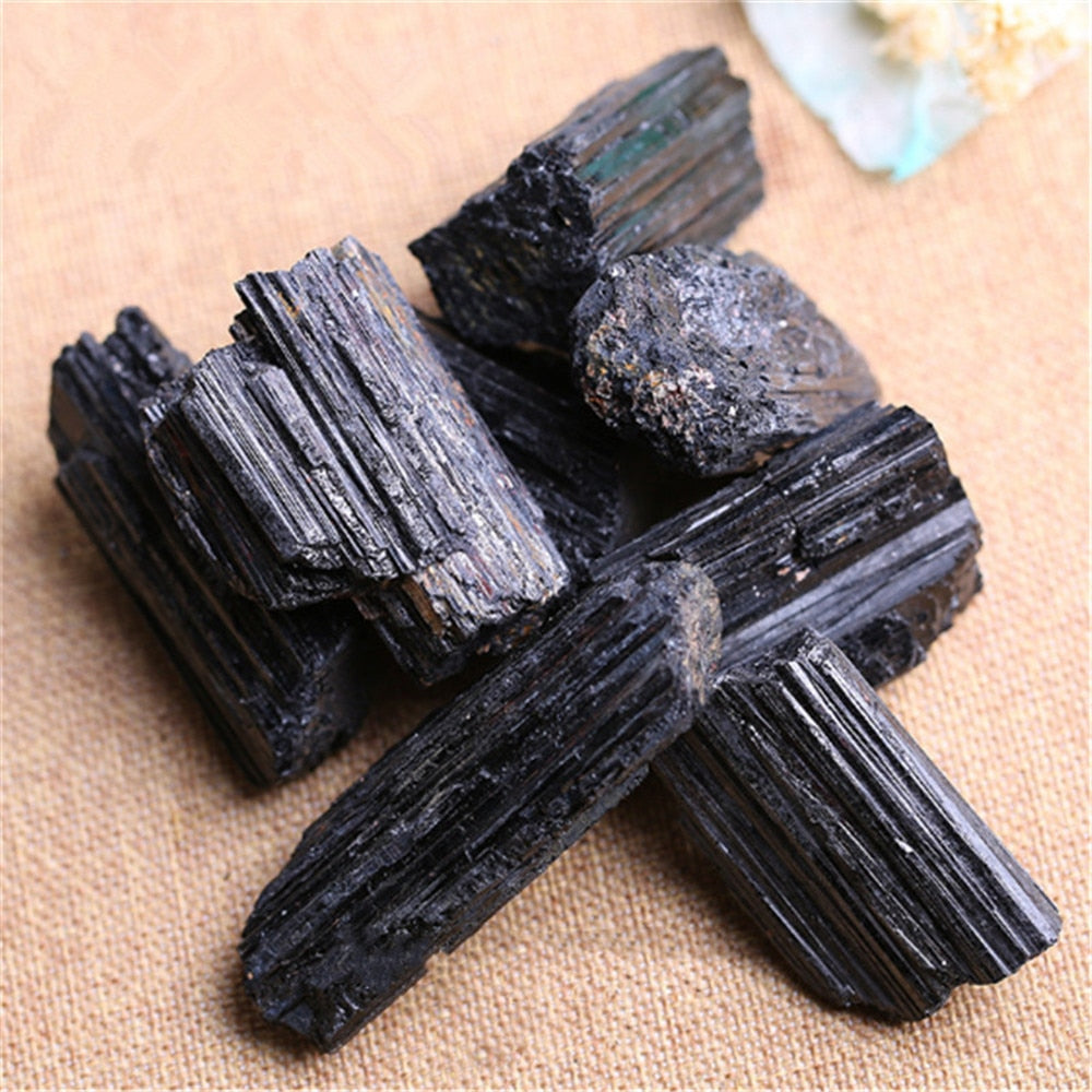 Lisslune | Natural and mineral stones crystal black tourmaline raw stone home Ramadan decoration 2023