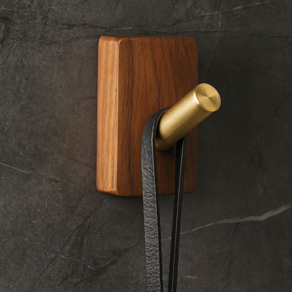 Lisslune | Natural Wood Hook Wall Organizer