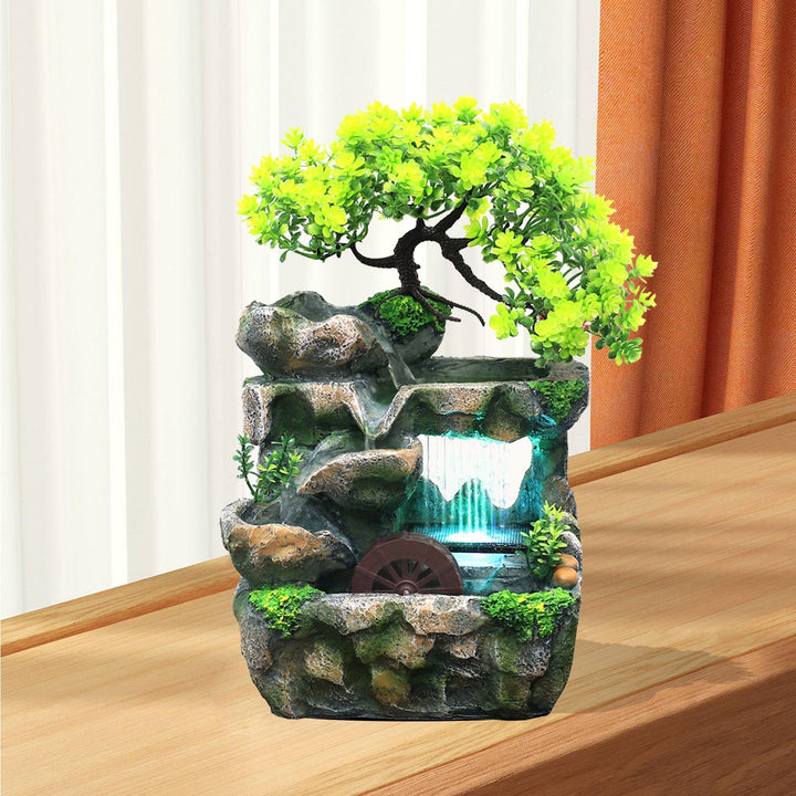 Lisslune | Natural Mini Tree Waterfall Desk Fountain
