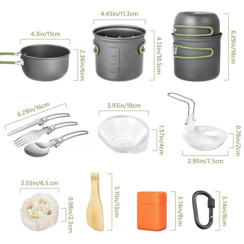 Lisslune | NaturePulse Camping Cookware Set Pro