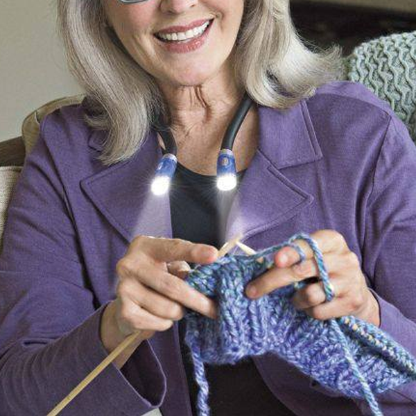 Lisslune | Wearable Neck Lamp with LED for Knitting, Crocheting and Reading – Handsfree Light