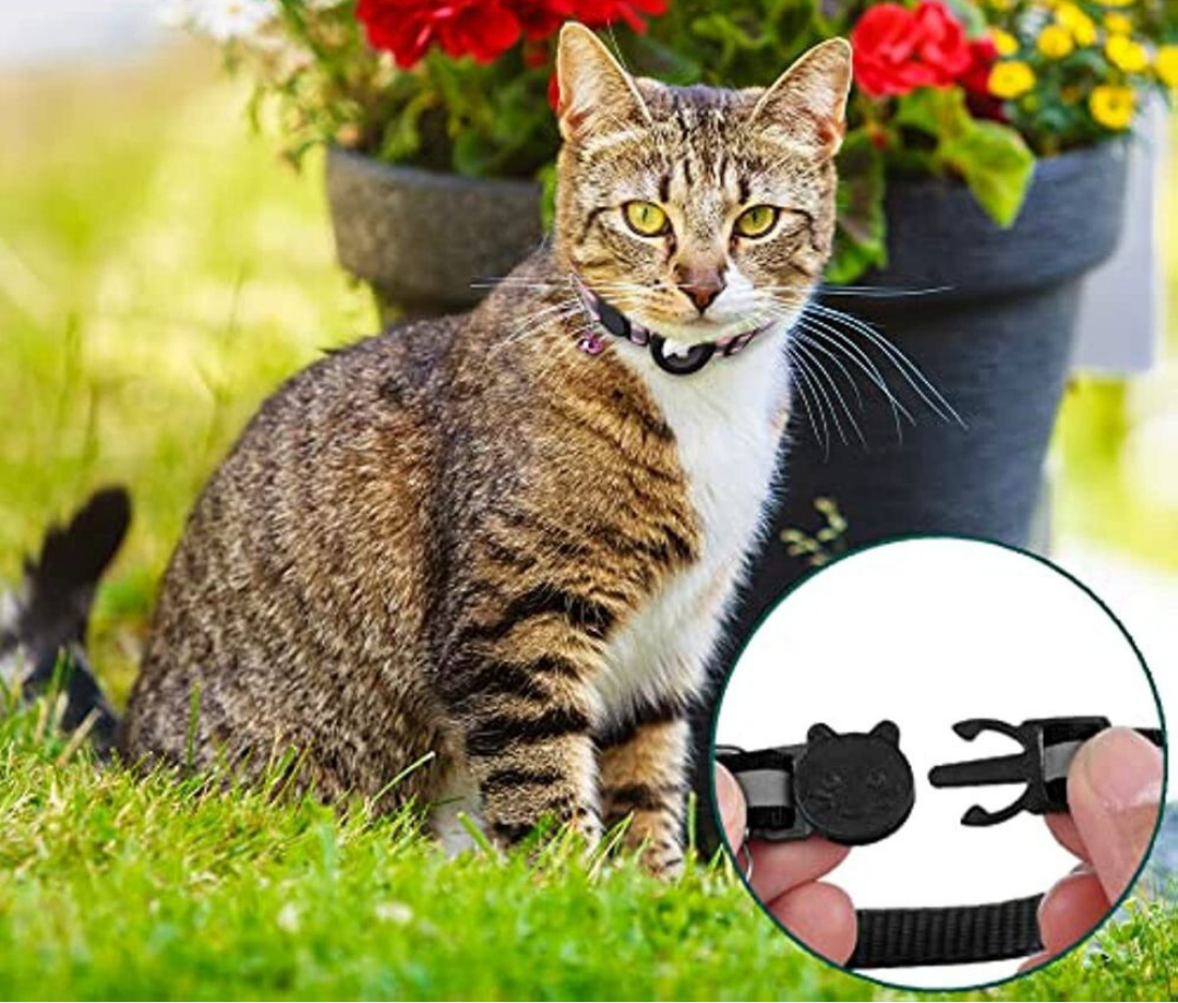 Lisslune | Cat GPS Tracker Collar | Quick Release Closure, Reflective Design & Durable for Outdoor Safety Adventures