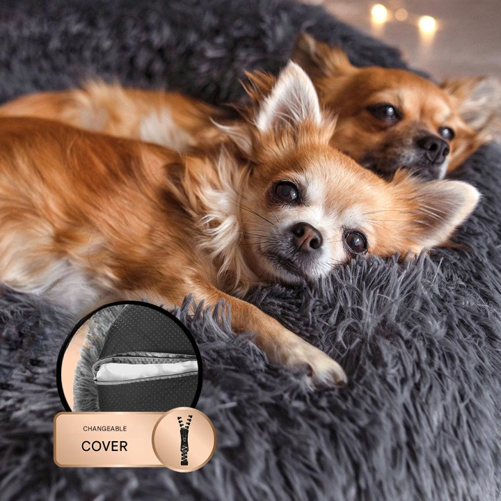 Lisslune | FluffyNest Comfort Dog Bed – Orthopedic Plush Sleeping Cushion for Dogs