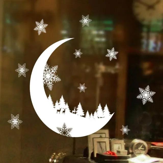 Lisslune | Chic Winter Wonderland Snowflake Wall Stickers: Elevate Your Holiday Home Aesthetic