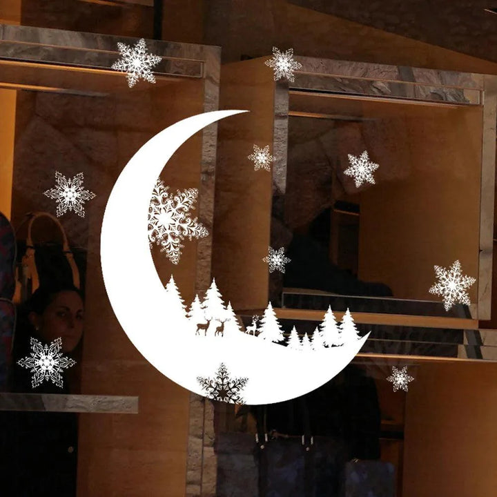 Lisslune | Chic Winter Wonderland Snowflake Wall Stickers: Elevate Your Holiday Home Aesthetic