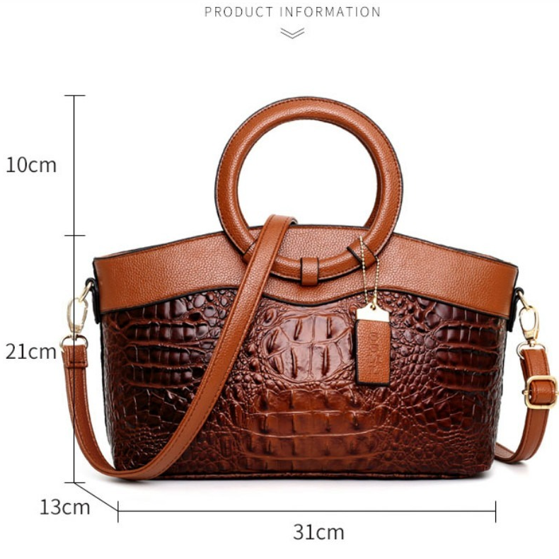 Lisslune | Leather Crocodile Bag – with handcrafted details