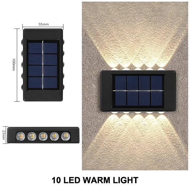 Lisslune | LUMIX | New Solar Wall Lighting for Outdoors | Waterproof LED Solar Lamp for Ambient Garden Light