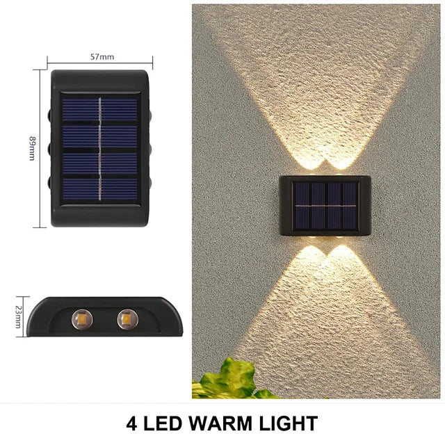 Lisslune | LUMIX | New Solar Wall Lighting for Outdoors | Waterproof LED Solar Lamp for Ambient Garden Light
