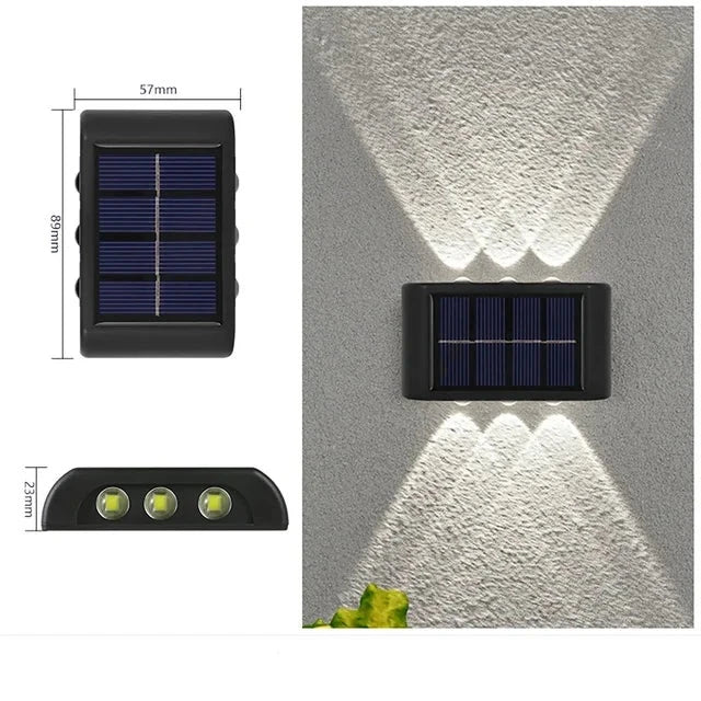 Lisslune | LUMIX | New Solar Wall Lighting for Outdoors | Waterproof LED Solar Lamp for Ambient Garden Light
