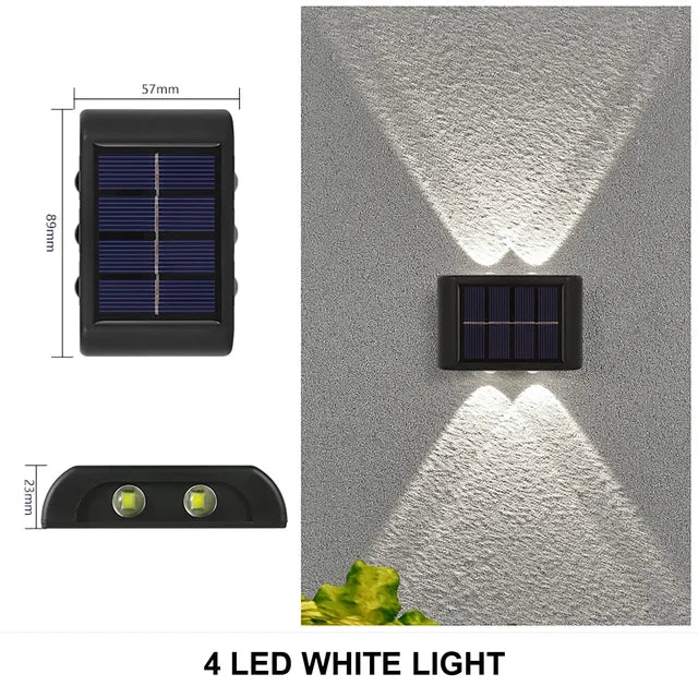 Lisslune | LUMIX | New Solar Wall Lighting for Outdoors | Waterproof LED Solar Lamp for Ambient Garden Light