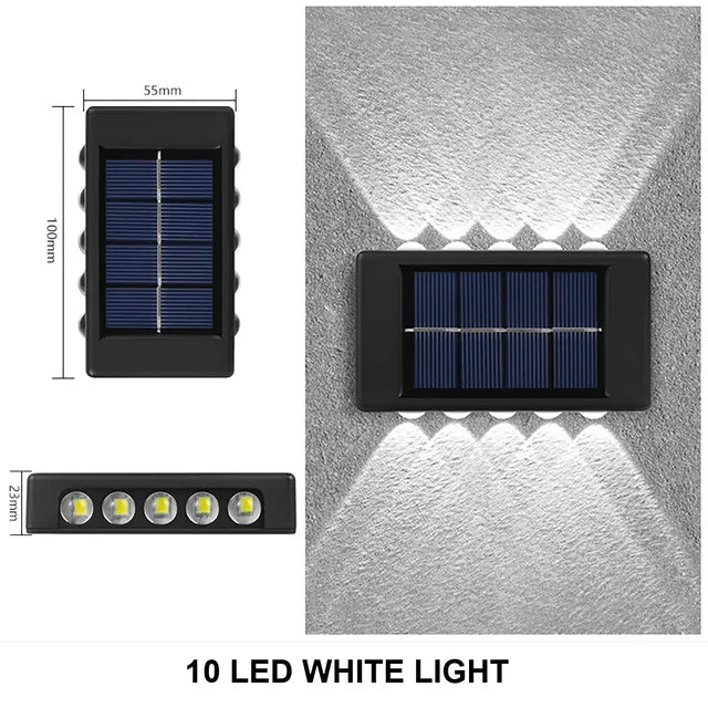 Lisslune | LUMIX | New Solar Wall Lighting for Outdoors | Waterproof LED Solar Lamp for Ambient Garden Light