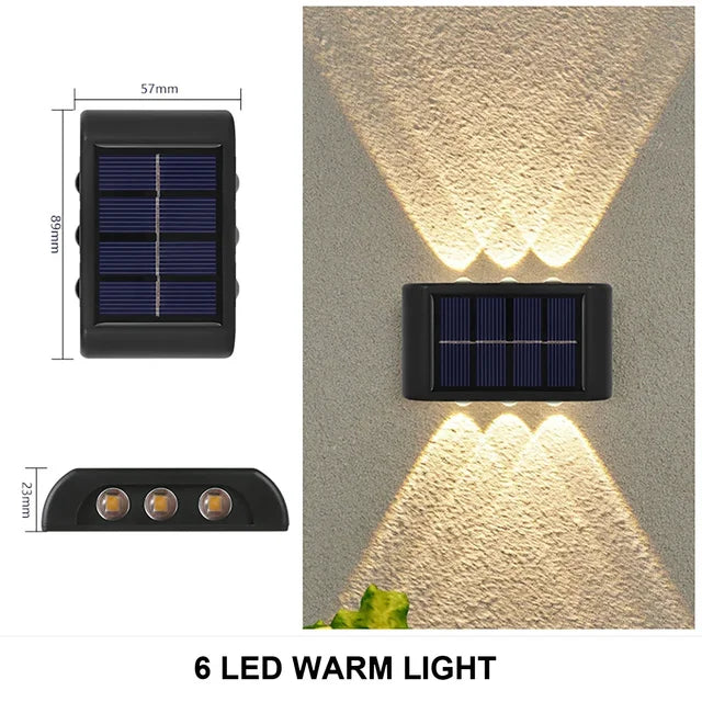 Lisslune | LUMIX | New Solar Wall Lighting for Outdoors | Waterproof LED Solar Lamp for Ambient Garden Light
